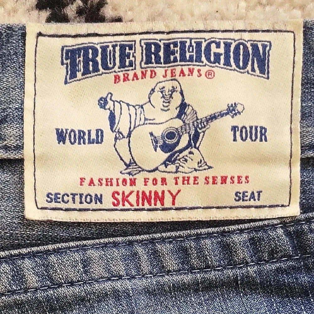 True Religion Men's Skinny Jeans - Distressed Blue